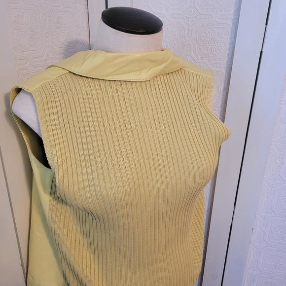 Lisa International Yellow Lambskin Vest - Size Med - Picture 4 of 5